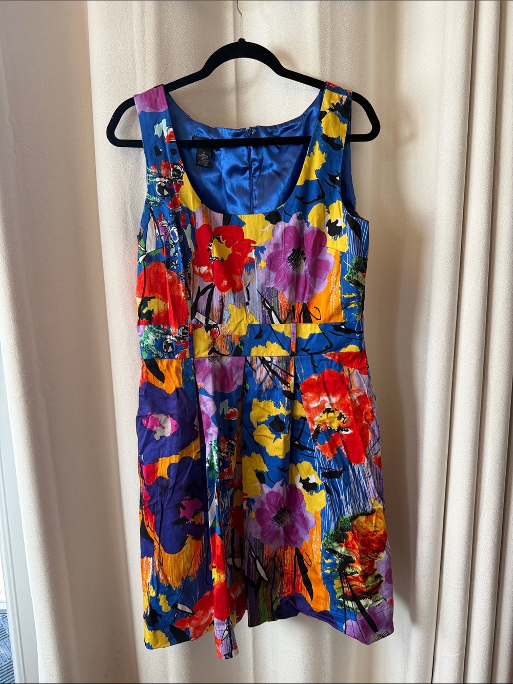 Vibrant Multicolor Floral Sleeveless Dress
